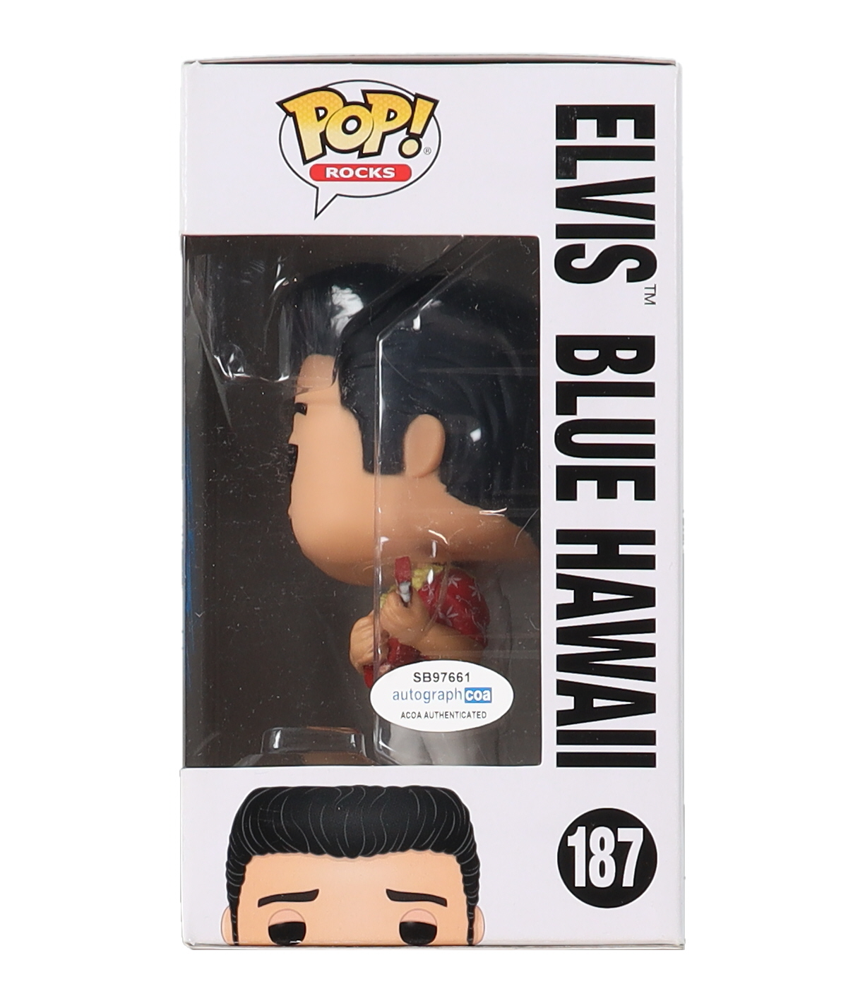 Austin Butler Signed Elvis Presley #187 Elvis Blue Hawaii Funko Pop! Vinyl Figure (ACOA) at PristineAuction.com Austin Butler Signed Elvis Presley #187 Elvis Blue Hawaii Funko Pop! Vinyl Figure (ACOA) at PristineAuction.com