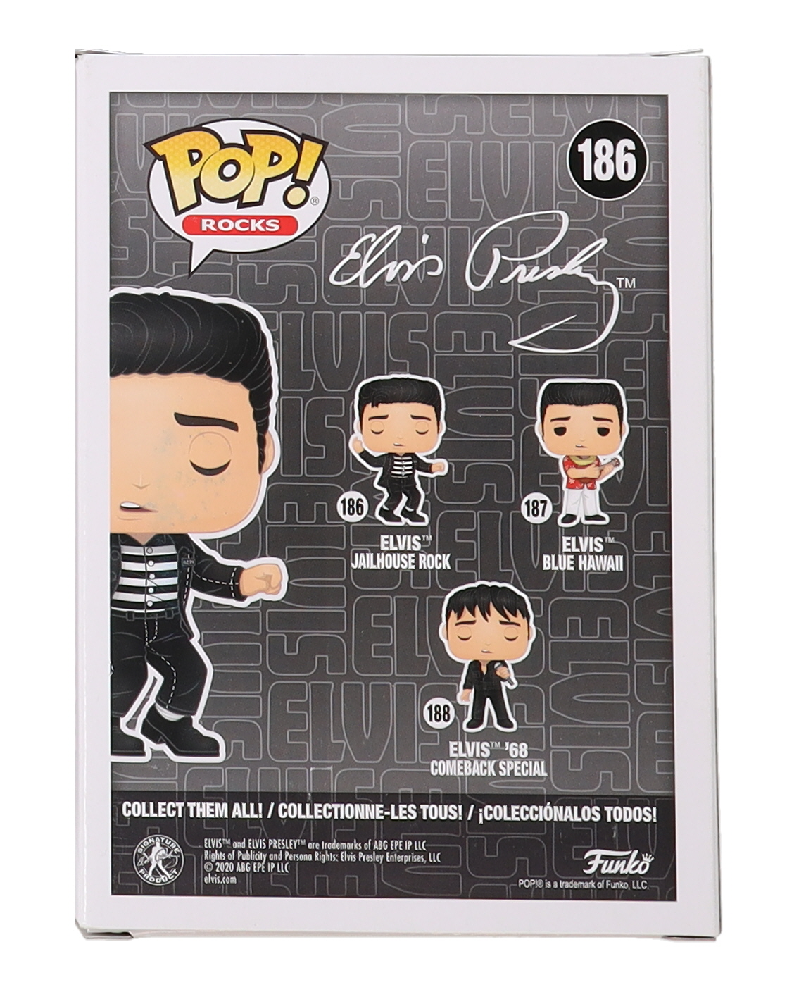 Austin Butler Signed Elvis Presley #186 Elvis Jailhouse Rock Funko Pop! Vinyl Figure (ACOA) at PristineAuction.com Austin Butler Signed Elvis Presley #186 Elvis Jailhouse Rock Funko Pop! Vinyl Figure (ACOA) at PristineAuction.com