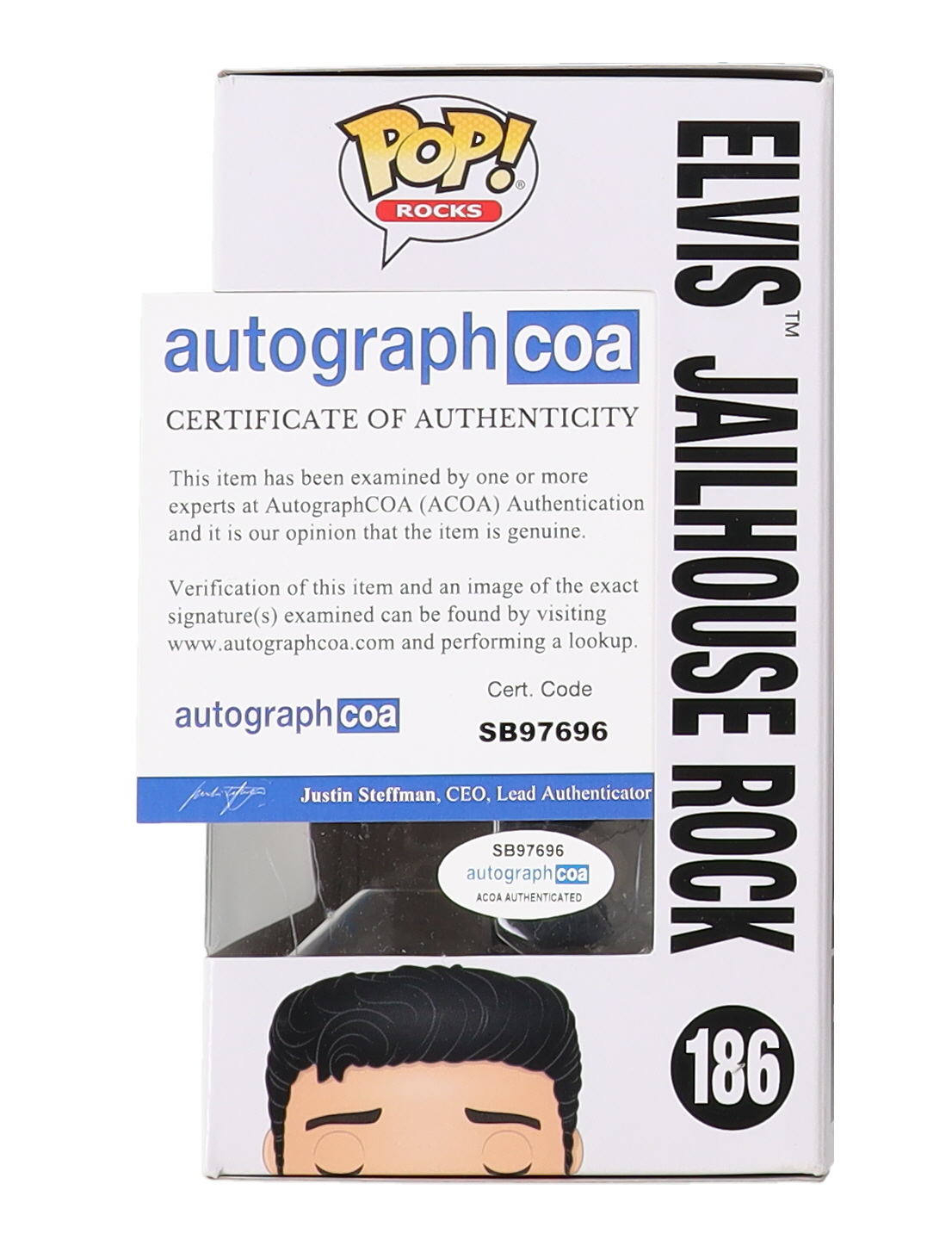 Austin Butler Signed Elvis Presley #186 Elvis Jailhouse Rock Funko Pop! Vinyl Figure (ACOA) at PristineAuction.com Austin Butler Signed Elvis Presley #186 Elvis Jailhouse Rock Funko Pop! Vinyl Figure (ACOA) at PristineAuction.com