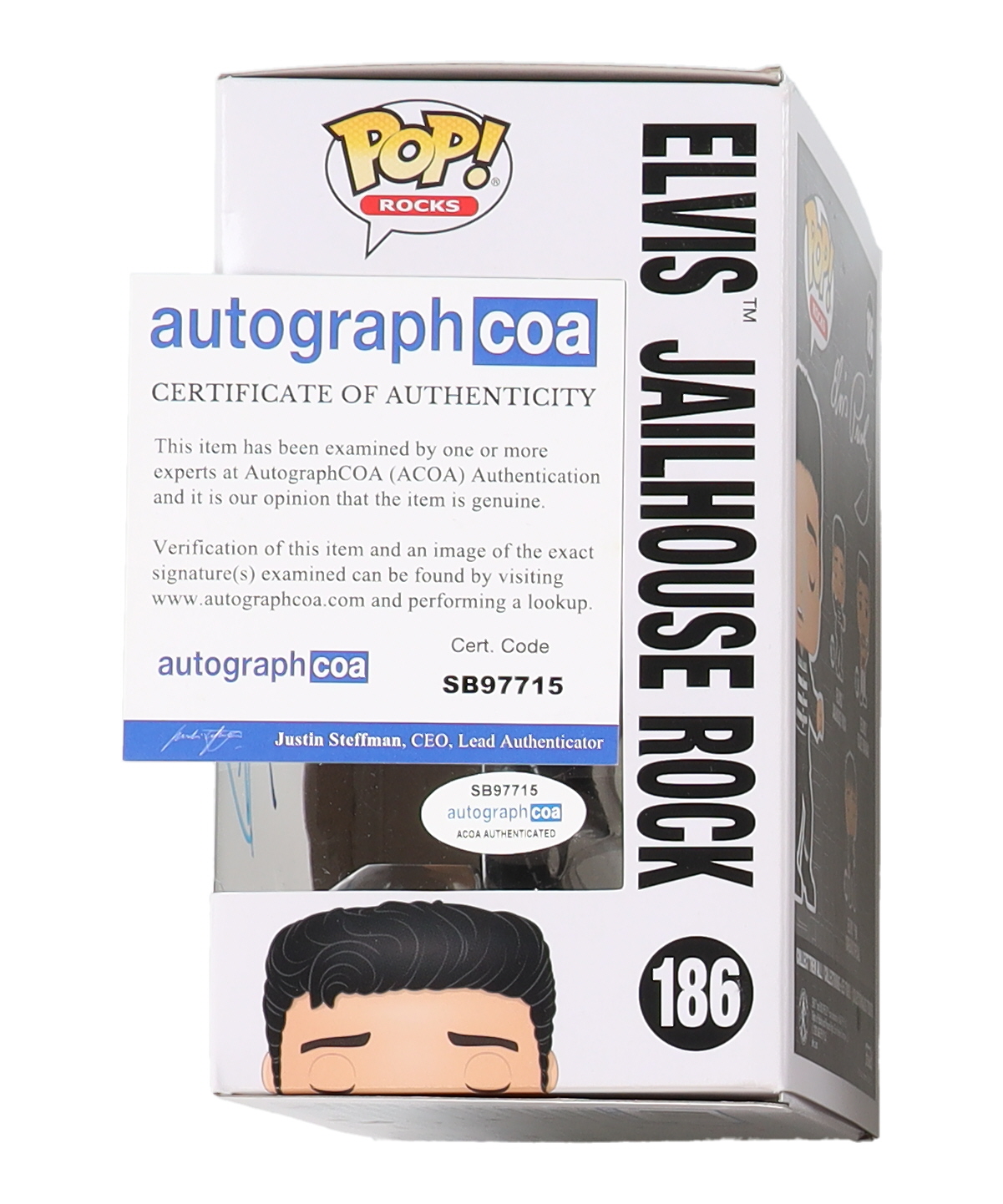 Austin Butler Signed Elvis Presley #186 Elvis Jailhouse Rock Funko Pop! Vinyl Figure (ACOA) at PristineAuction.com Austin Butler Signed Elvis Presley #186 Elvis Jailhouse Rock Funko Pop! Vinyl Figure (ACOA) at PristineAuction.com