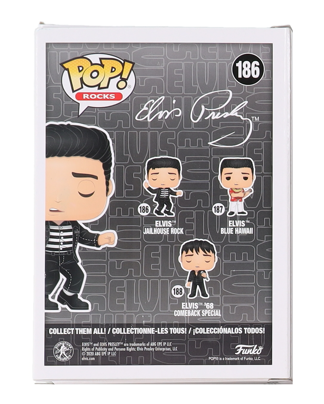 Austin Butler Signed Elvis Presley #186 Elvis Jailhouse Rock Funko Pop! Vinyl Figure (ACOA) at PristineAuction.com Austin Butler Signed Elvis Presley #186 Elvis Jailhouse Rock Funko Pop! Vinyl Figure (ACOA) at PristineAuction.com