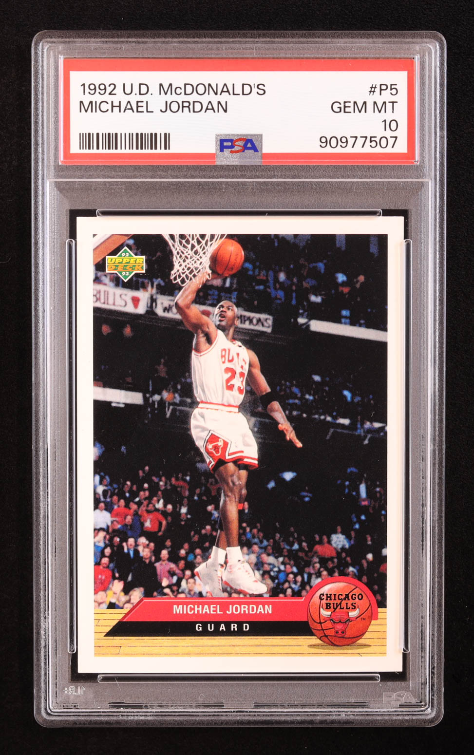 Michael Jordan 1992-93 Upper Deck McDonald's #P5 (PSA 10) at PristineAuction.com Michael Jordan 1992-93 Upper Deck McDonald's #P5 (PSA 10) at PristineAuction.com
