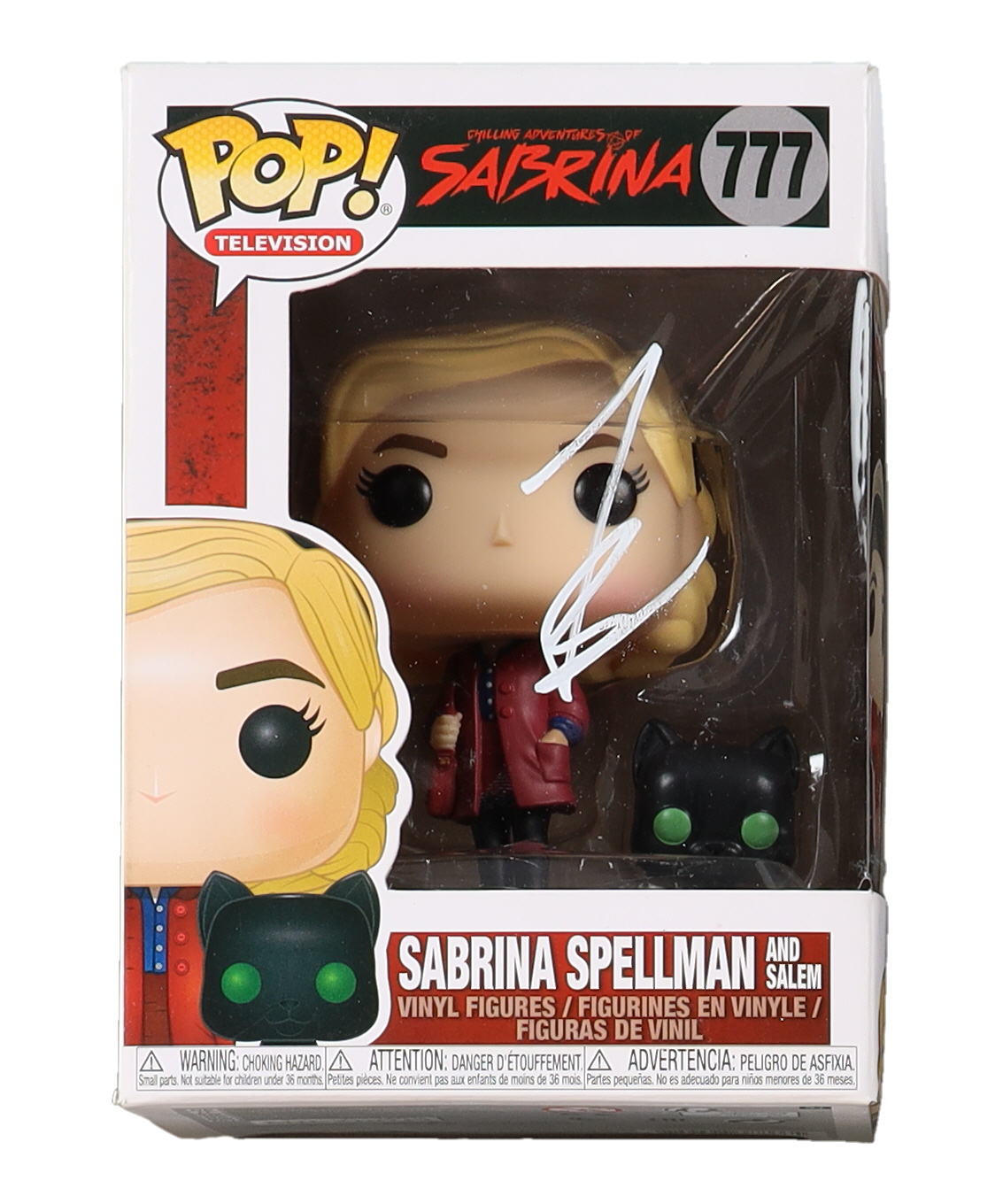 Kiernan Shipka Signed "Chilling Adventures of Sabrina" #777 Sabrina Spellman And Salem Funko Pop! Vinyl Figure (ACOA) at PristineAuction.com Kiernan Shipka Signed "Chilling Adventures of Sabrina" #777 Sabrina Spellman And Salem Funko Pop! Vinyl Figure (ACOA) at PristineAuction.com