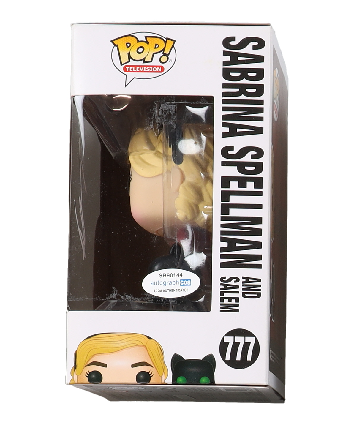 Kiernan Shipka Signed "Chilling Adventures of Sabrina" #777 Sabrina Spellman And Salem Funko Pop! Vinyl Figure (ACOA) at PristineAuction.com Kiernan Shipka Signed "Chilling Adventures of Sabrina" #777 Sabrina Spellman And Salem Funko Pop! Vinyl Figure (ACOA) at PristineAuction.com