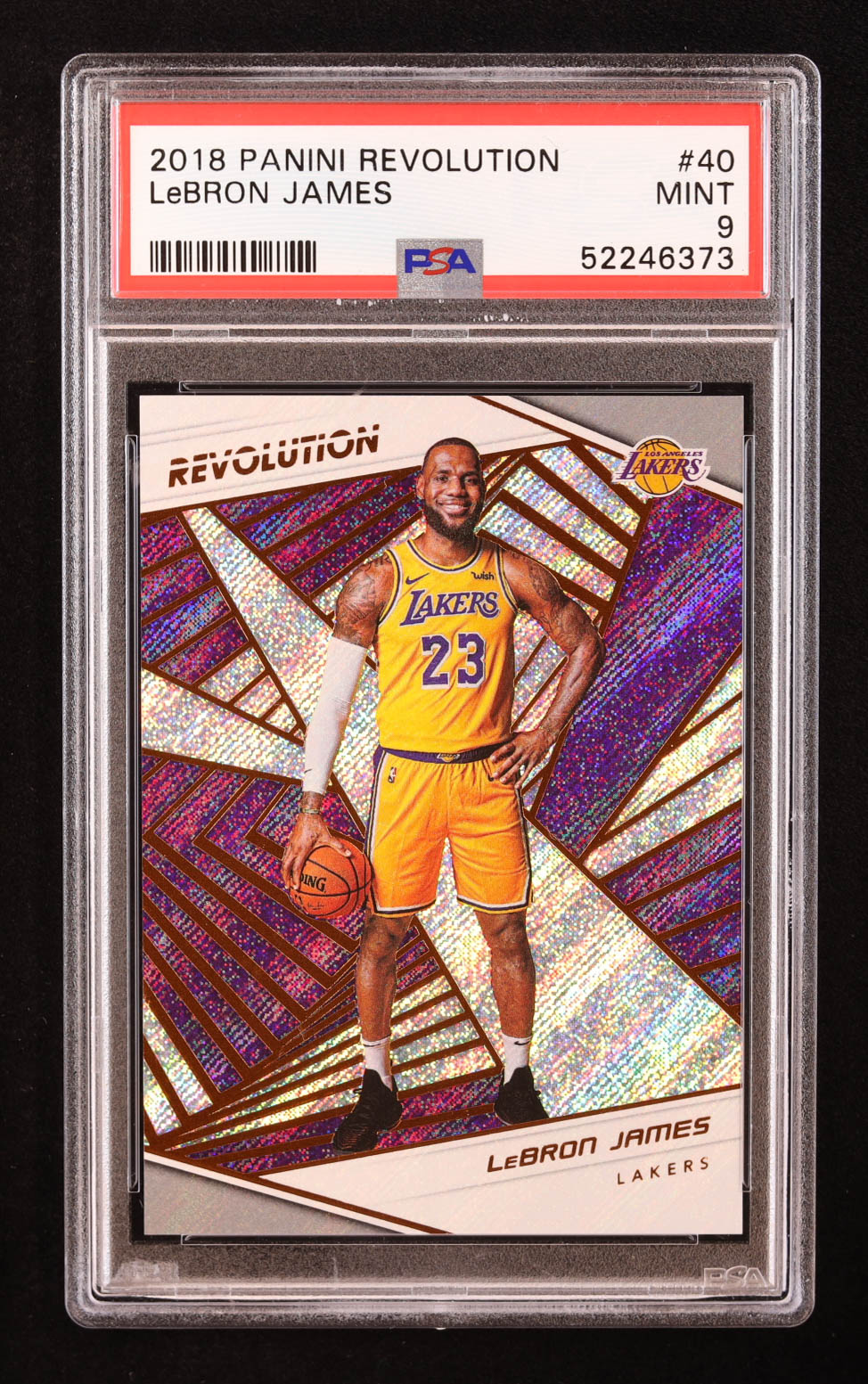 LeBron James 2018-19 Panini Revolution #40 (PSA 9) at PristineAuction.com LeBron James 2018-19 Panini Revolution #40 (PSA 9) at PristineAuction.com