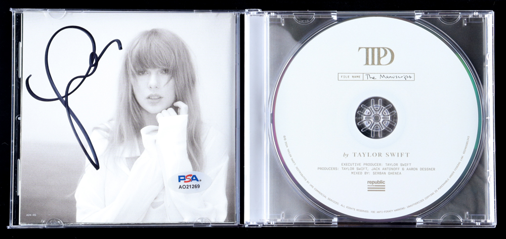 Taylor Swift Signed "The Tortured Poets Department" Album CD Insert With Case (PSA) at PristineAuction.com Taylor Swift Signed "The Tortured Poets Department" Album CD Insert With Case (PSA) at PristineAuction.com