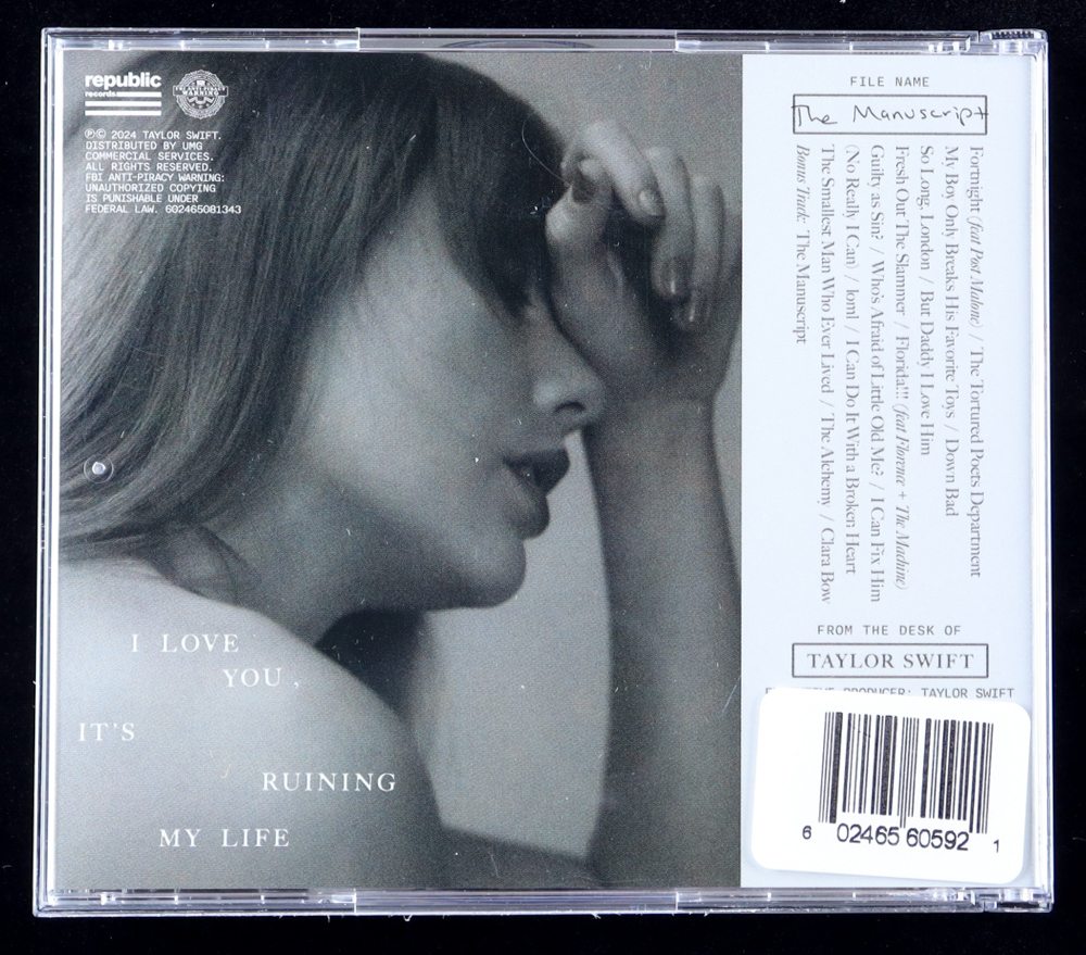 Taylor Swift Signed "The Tortured Poets Department" Album CD Insert With Case (PSA) at PristineAuction.com Taylor Swift Signed "The Tortured Poets Department" Album CD Insert With Case (PSA) at PristineAuction.com