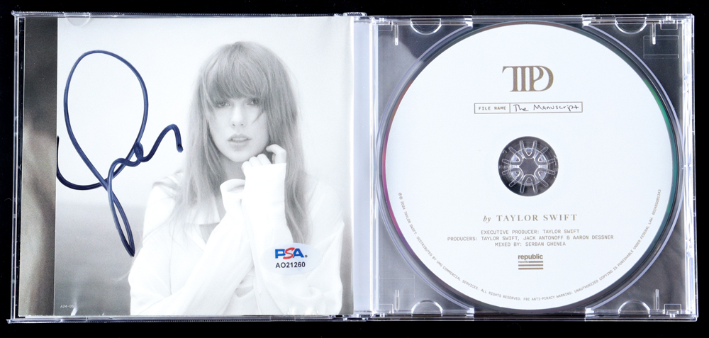 Taylor Swift Signed "The Tortured Poets Department" Album CD Insert With Case (PSA) at PristineAuction.com Taylor Swift Signed "The Tortured Poets Department" Album CD Insert With Case (PSA) at PristineAuction.com
