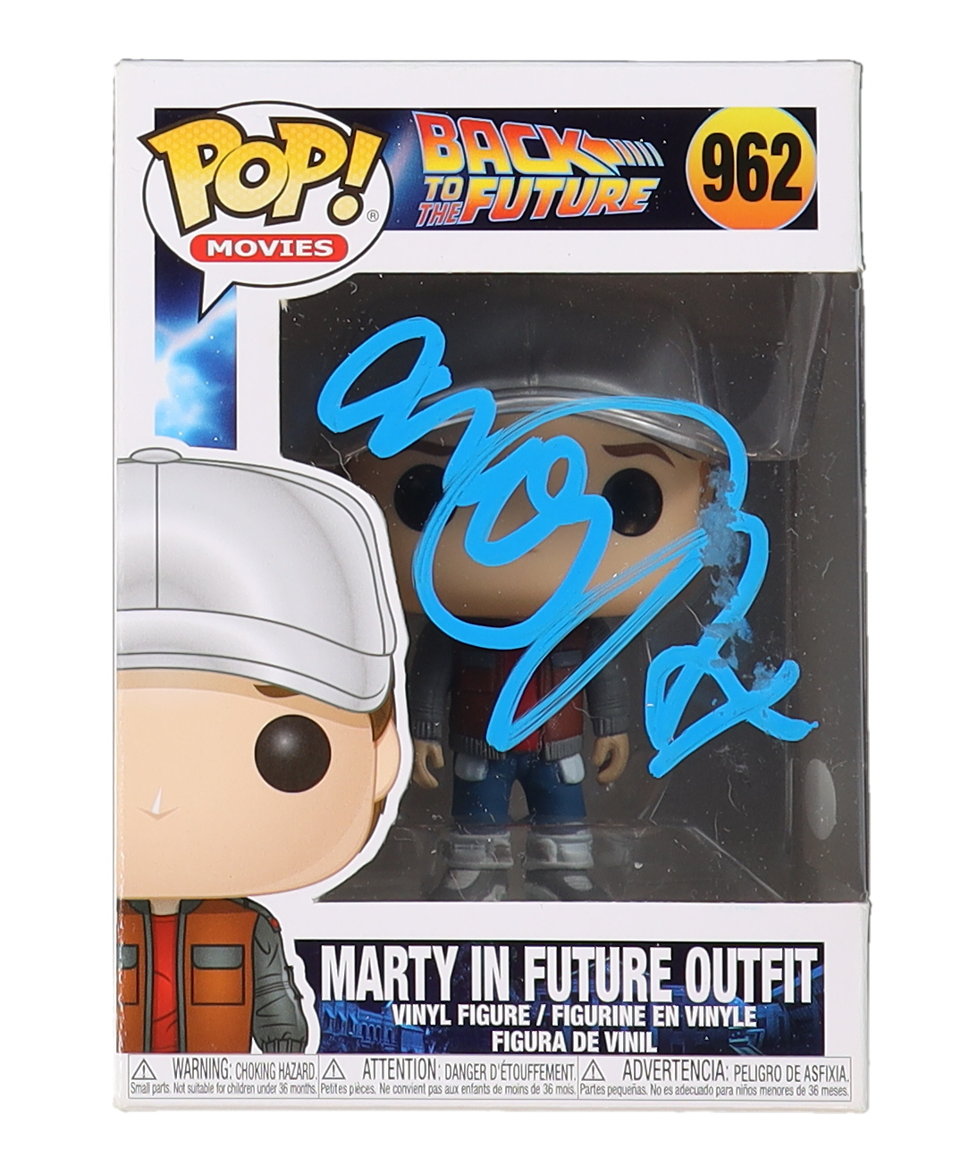 Michael J. Fox Signed "Back to the Future" #962 Marty in Future Outfit Funko Pop! Vinyl Figure (AutographCOA) at PristineAuction.com Michael J. Fox Signed "Back to the Future" #962 Marty in Future Outfit Funko Pop! Vinyl Figure (AutographCOA) at PristineAuction.com