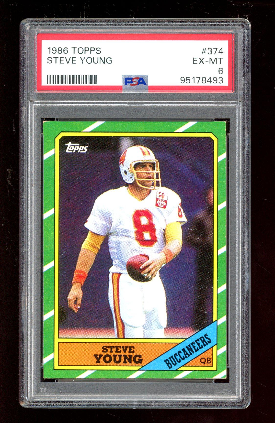 Steve Young 1986 Topps #374 (PSA 6) at PristineAuction.com Steve Young 1986 Topps #374 (PSA 6) at PristineAuction.com