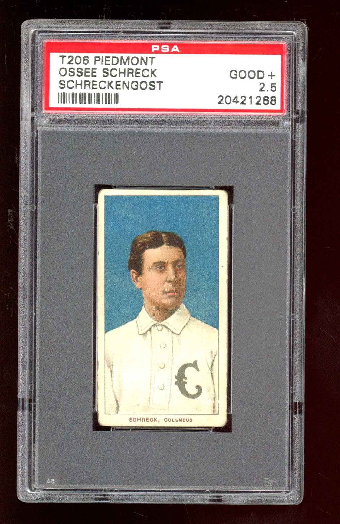 Ossee Schreck 1909 T206 Piedmont (PSA 2.5) at PristineAuction.com Ossee Schreck 1909 T206 Piedmont (PSA 2.5) at PristineAuction.com