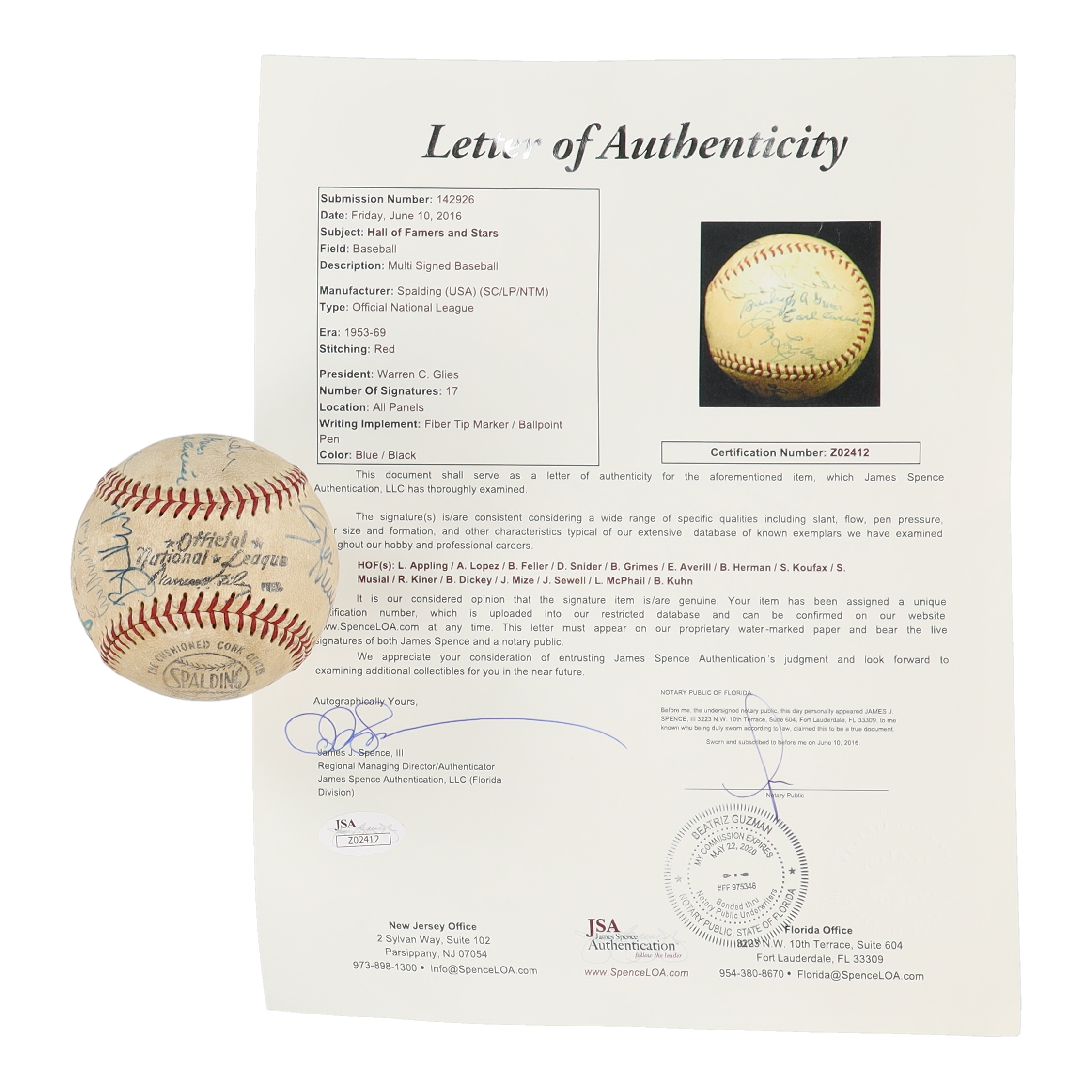 Baseball Hall of Famers & Stars ONL Baseball Signed by (17) with Luke Appling, Duke Snider, Sandy Koufax, Stan Musial (JSA) at PristineAuction.com Baseball Hall of Famers & Stars ONL Baseball Signed by (17) with Luke Appling, Duke Snider, Sandy Koufax, Stan Musial (JSA) at PristineAuction.com