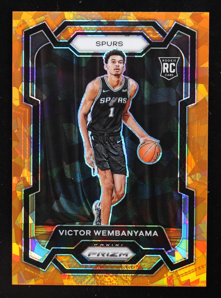 Victor Wembanyama 2023-24 Panini Prizm Prizms Orange Ice #136 RC 
