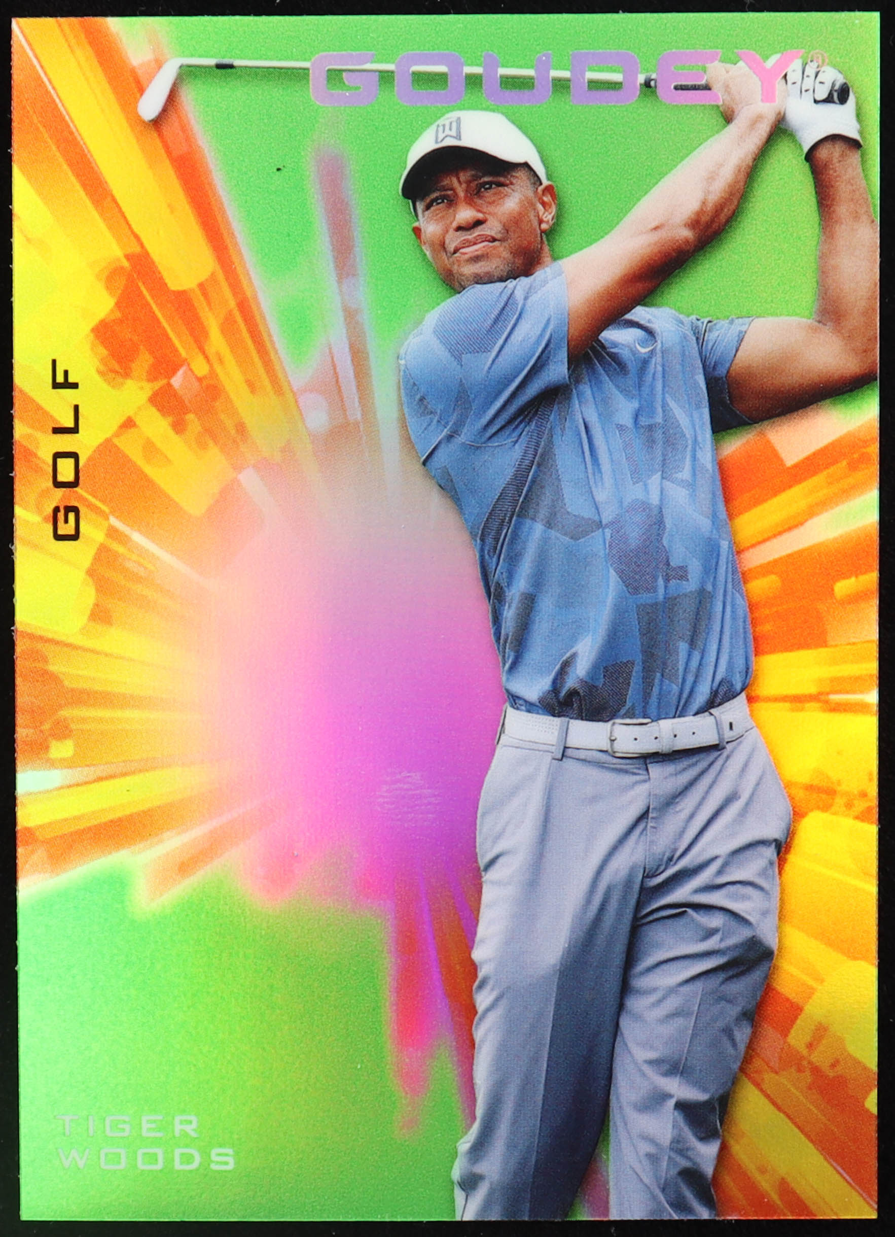 Tiger Woods 2021 Upper Deck Goodwin Champions Goudey Platinum Neon Green #G25 at PristineAuction.com Tiger Woods 2021 Upper Deck Goodwin Champions Goudey Platinum Neon Green #G25 at PristineAuction.com
