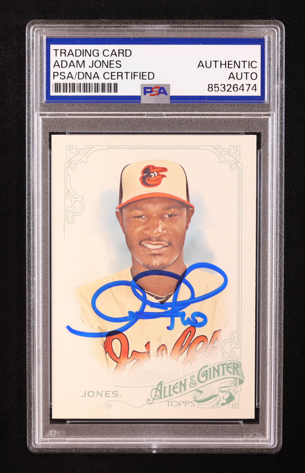 Adam Jones Signed 2015 Topps Allen and Ginter #43 (PSA) at PristineAuction.com Adam Jones Signed 2015 Topps Allen and Ginter #43 (PSA) at PristineAuction.com