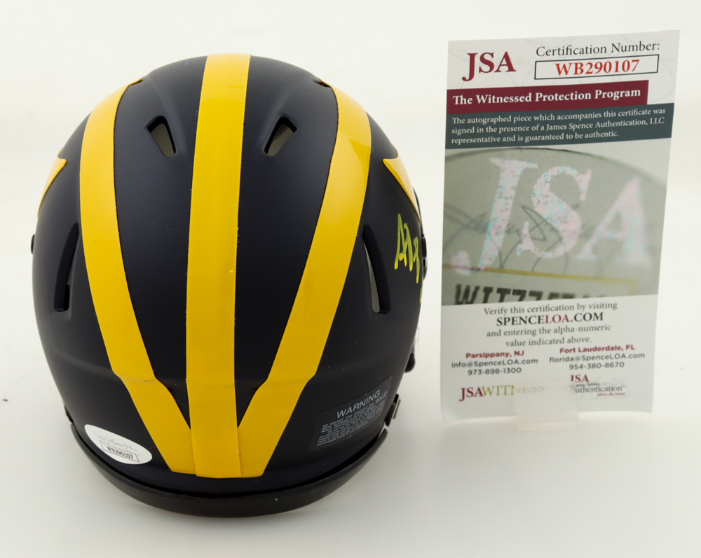 Alex Orji Signed Michigan Wolverines Speed Mini Helmet (JSA) at PristineAuction.com Alex Orji Signed Michigan Wolverines Speed Mini Helmet (JSA) at PristineAuction.com