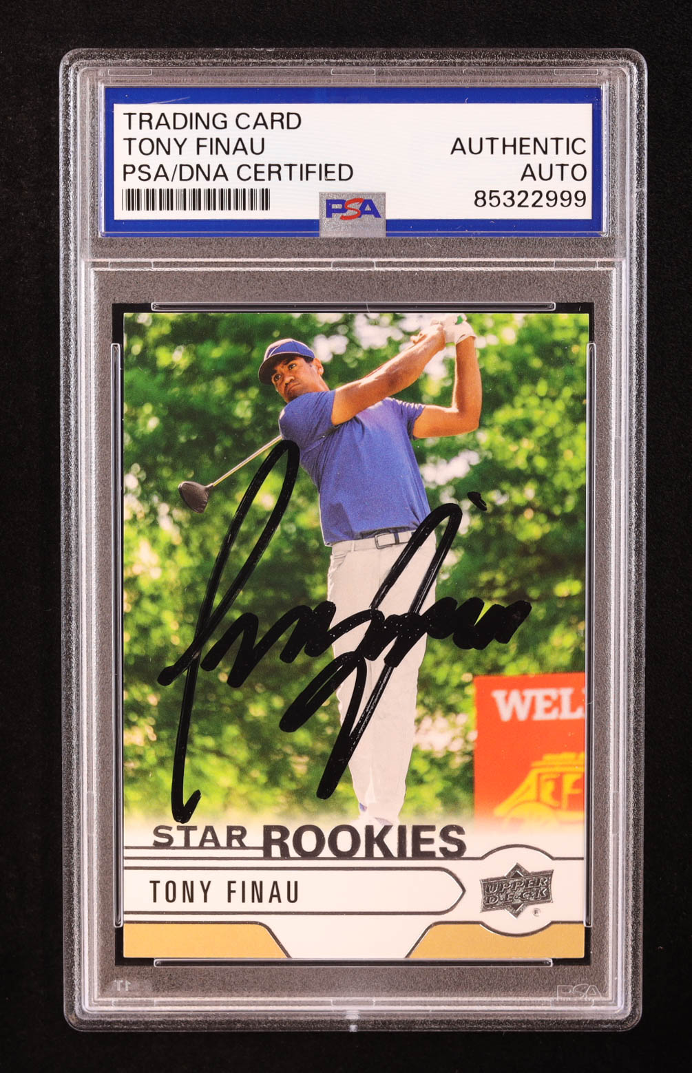 Tony Finau Signed 2021 SP Authentic Upper Deck Star Rookies #UDR5 RC (PSA) at PristineAuction.com Tony Finau Signed 2021 SP Authentic Upper Deck Star Rookies #UDR5 RC (PSA) at PristineAuction.com