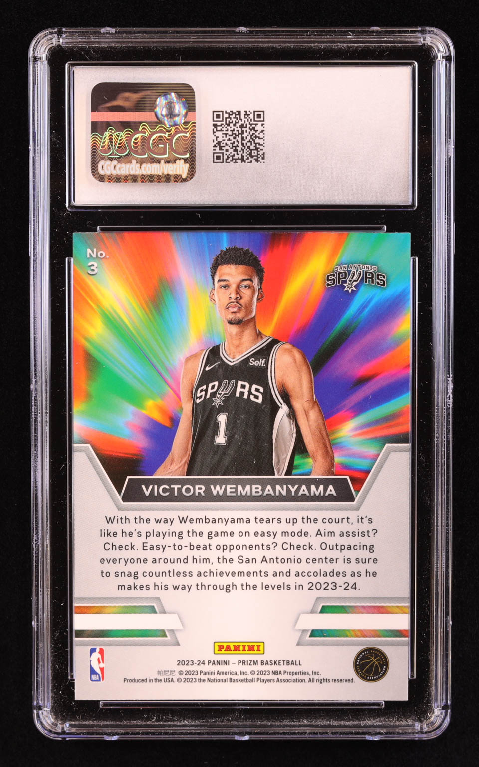 Victor Wembanyama 2023-24 Panini Prizm Instant Impact #3 RC (CGC 10) at PristineAuction.com Victor Wembanyama 2023-24 Panini Prizm Instant Impact #3 RC (CGC 10) at PristineAuction.com