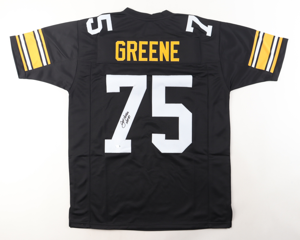Joe Greene Signed Jersey Inscribed "HOF 87" (Schwartz) at PristineAuction.com Joe Greene Signed Jersey Inscribed "HOF 87" (Schwartz) at PristineAuction.com