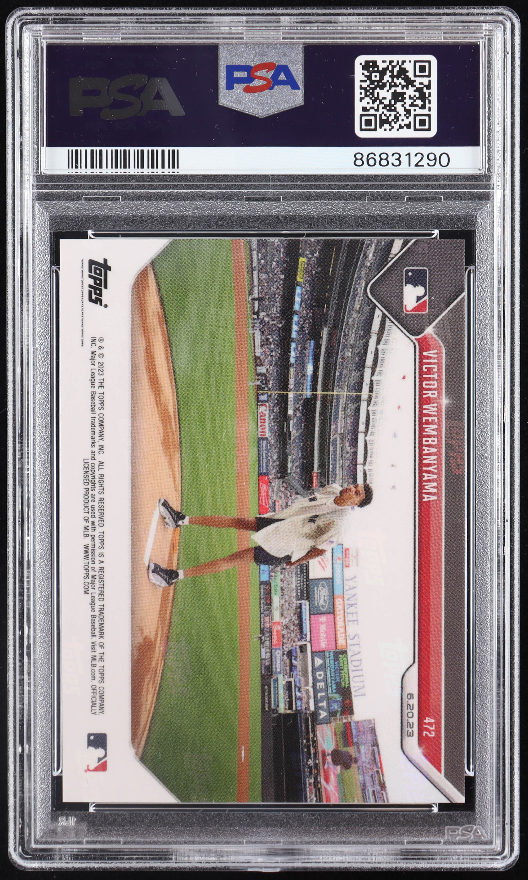 Victor Wembanyama 2023 Topps Now #472 RC (PSA 10) at PristineAuction.com Victor Wembanyama 2023 Topps Now #472 RC (PSA 10) at PristineAuction.com