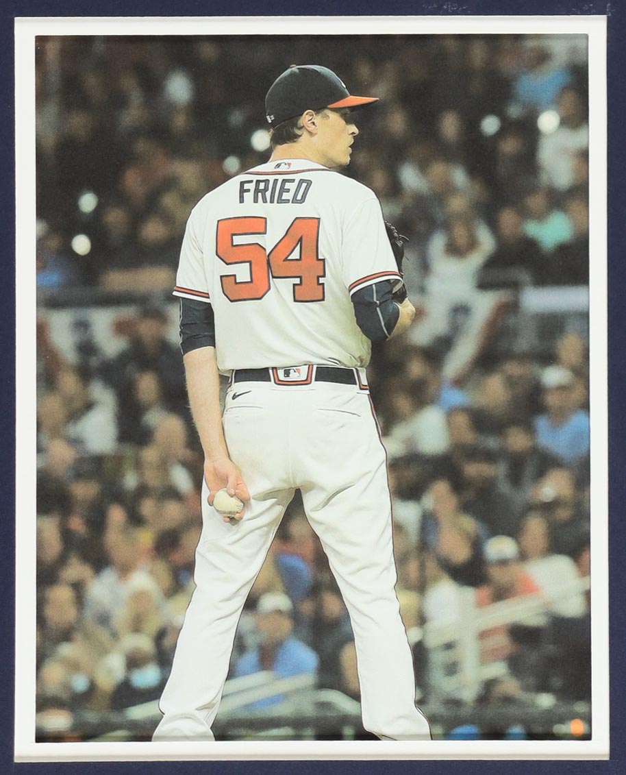 Max Fried Signed Custom Framed Jersey Display (PSA) at PristineAuction.com Max Fried Signed Custom Framed Jersey Display (PSA) at PristineAuction.com