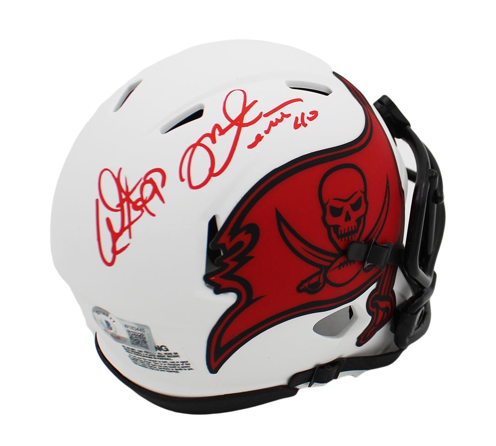Warren Sapp & Mike Alstott Signed Buccaneers Lunar Eclipse Alternate Speed Mini Helmet (Beckett) at PristineAuction.com Warren Sapp & Mike Alstott Signed Buccaneers Lunar Eclipse Alternate Speed Mini Helmet (Beckett) at PristineAuction.com