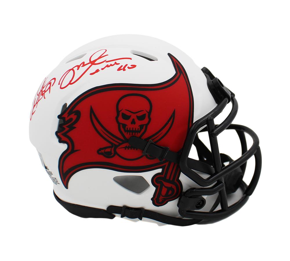 Warren Sapp & Mike Alstott Signed Buccaneers Lunar Eclipse Alternate Speed Mini Helmet (Beckett) at PristineAuction.com Warren Sapp & Mike Alstott Signed Buccaneers Lunar Eclipse Alternate Speed Mini Helmet (Beckett) at PristineAuction.com