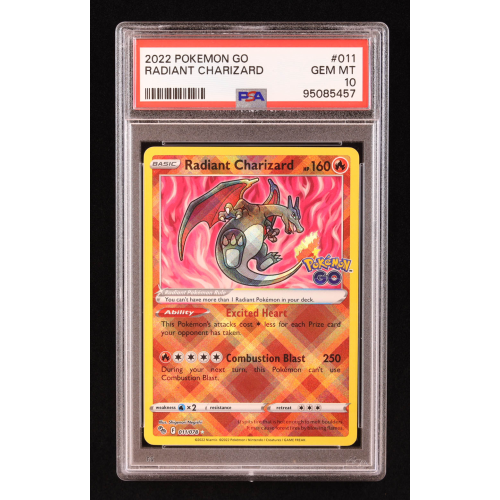 Radiant Charizard 2022 Pokemon GO #11 (PSA 10) | Pristine Auction