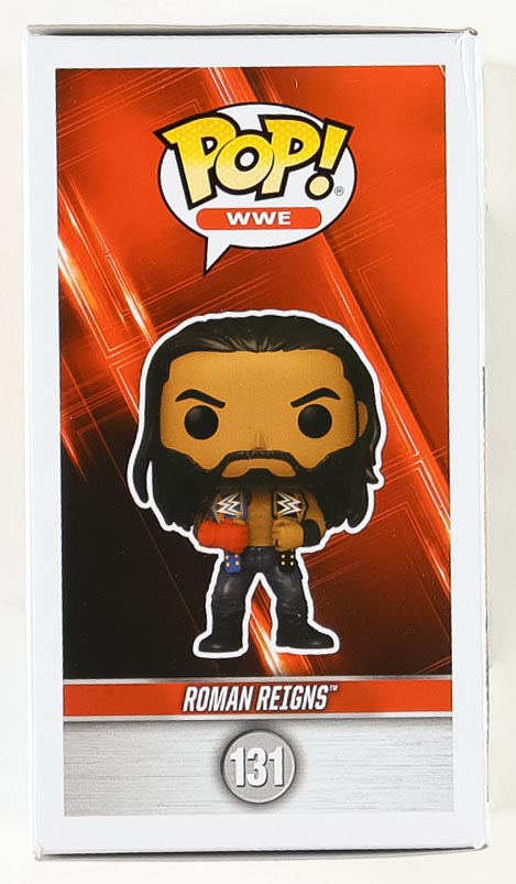 Roman Reigns Signed WWE #131 Funko Pop! Vinyl Figure (Fanatics) at PristineAuction.com Roman Reigns Signed WWE #131 Funko Pop! Vinyl Figure (Fanatics) at PristineAuction.com