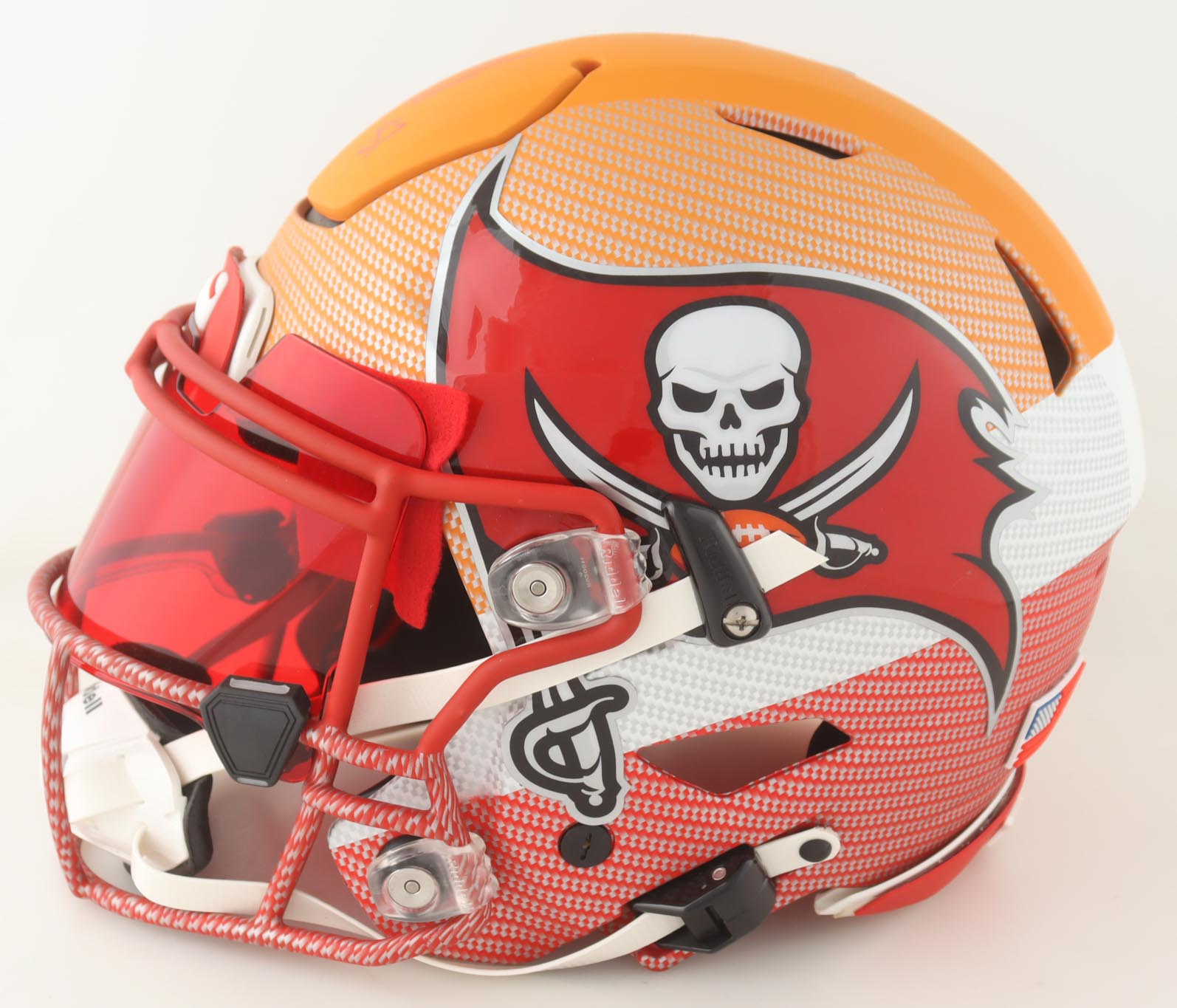 Rob Gronkowski Signed Tampa Bay Full-Size Authentic On-Field Hydro-Dipped Speedflex Helmet With Visor (Radtke) at PristineAuction.com Rob Gronkowski Signed Tampa Bay Full-Size Authentic On-Field Hydro-Dipped Speedflex Helmet With Visor (Radtke) at PristineAuction.com