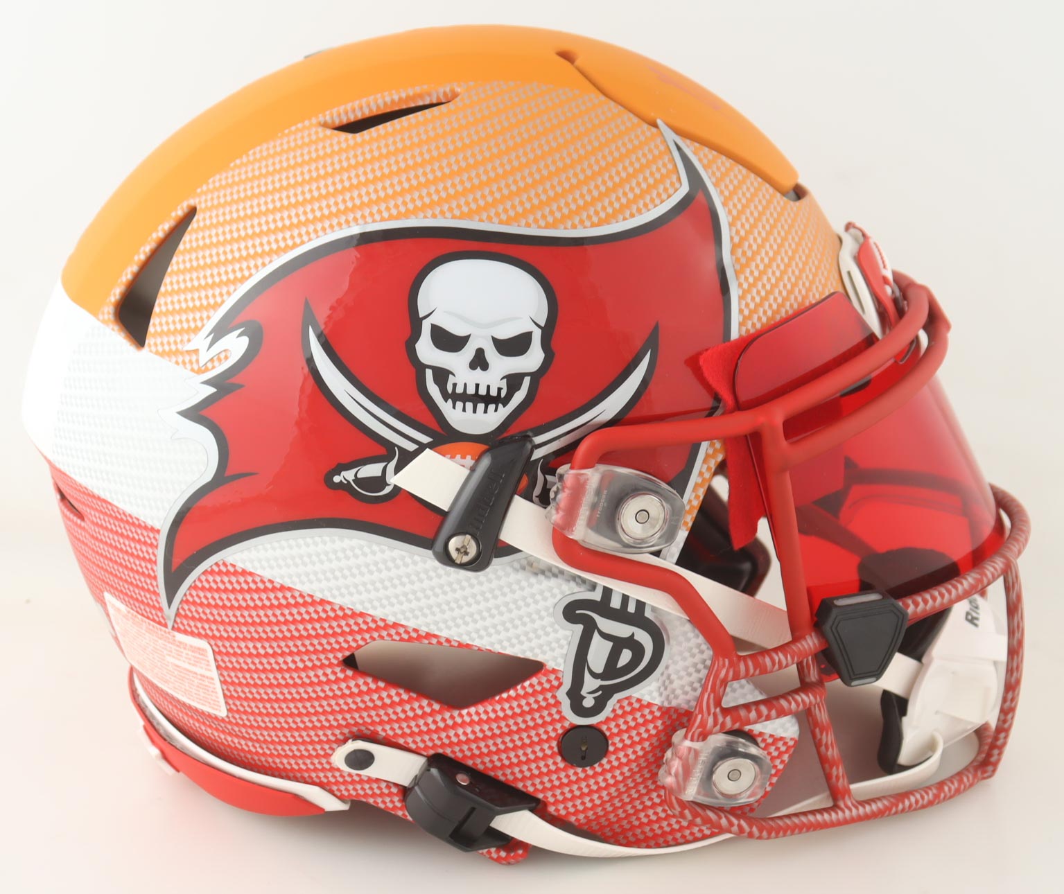 Rob Gronkowski Signed Tampa Bay Full-Size Authentic On-Field Hydro-Dipped Speedflex Helmet With Visor (Radtke) at PristineAuction.com Rob Gronkowski Signed Tampa Bay Full-Size Authentic On-Field Hydro-Dipped Speedflex Helmet With Visor (Radtke) at PristineAuction.com