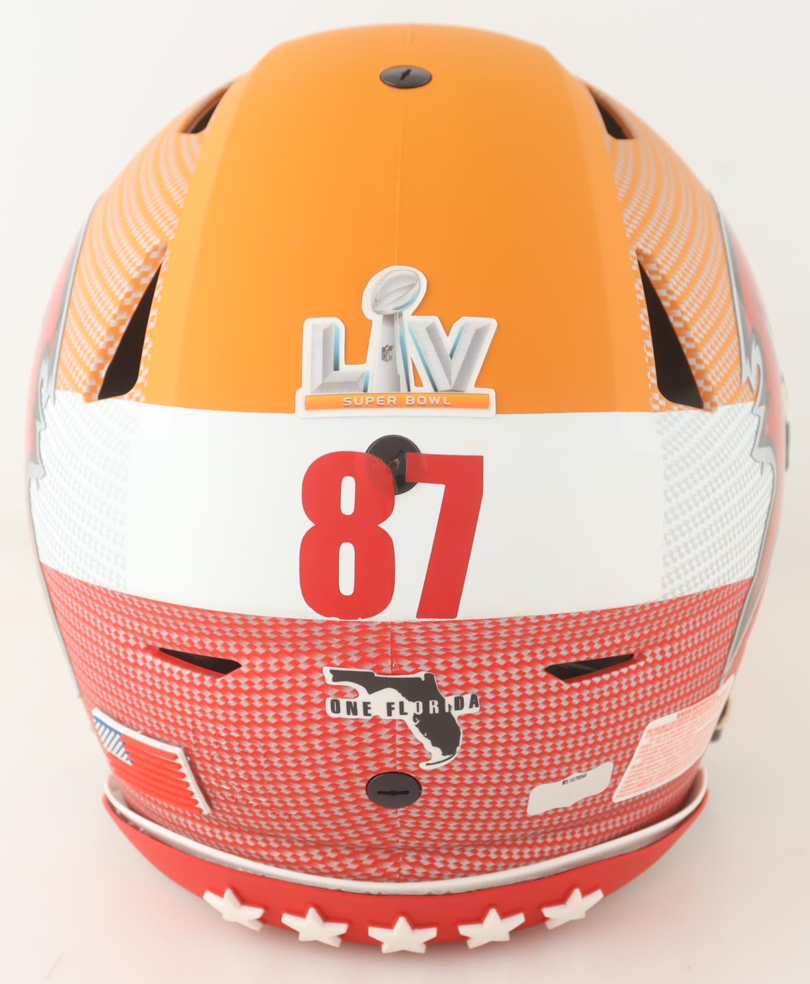 Rob Gronkowski Signed Tampa Bay Full-Size Authentic On-Field Hydro-Dipped Speedflex Helmet With Visor (Radtke) at PristineAuction.com Rob Gronkowski Signed Tampa Bay Full-Size Authentic On-Field Hydro-Dipped Speedflex Helmet With Visor (Radtke) at PristineAuction.com