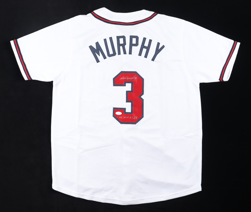 Dale Murphy Signed Jersey Inscribed "NL MVP 82, 83" (JSA) at PristineAuction.com Dale Murphy Signed Jersey Inscribed "NL MVP 82, 83" (JSA) at PristineAuction.com