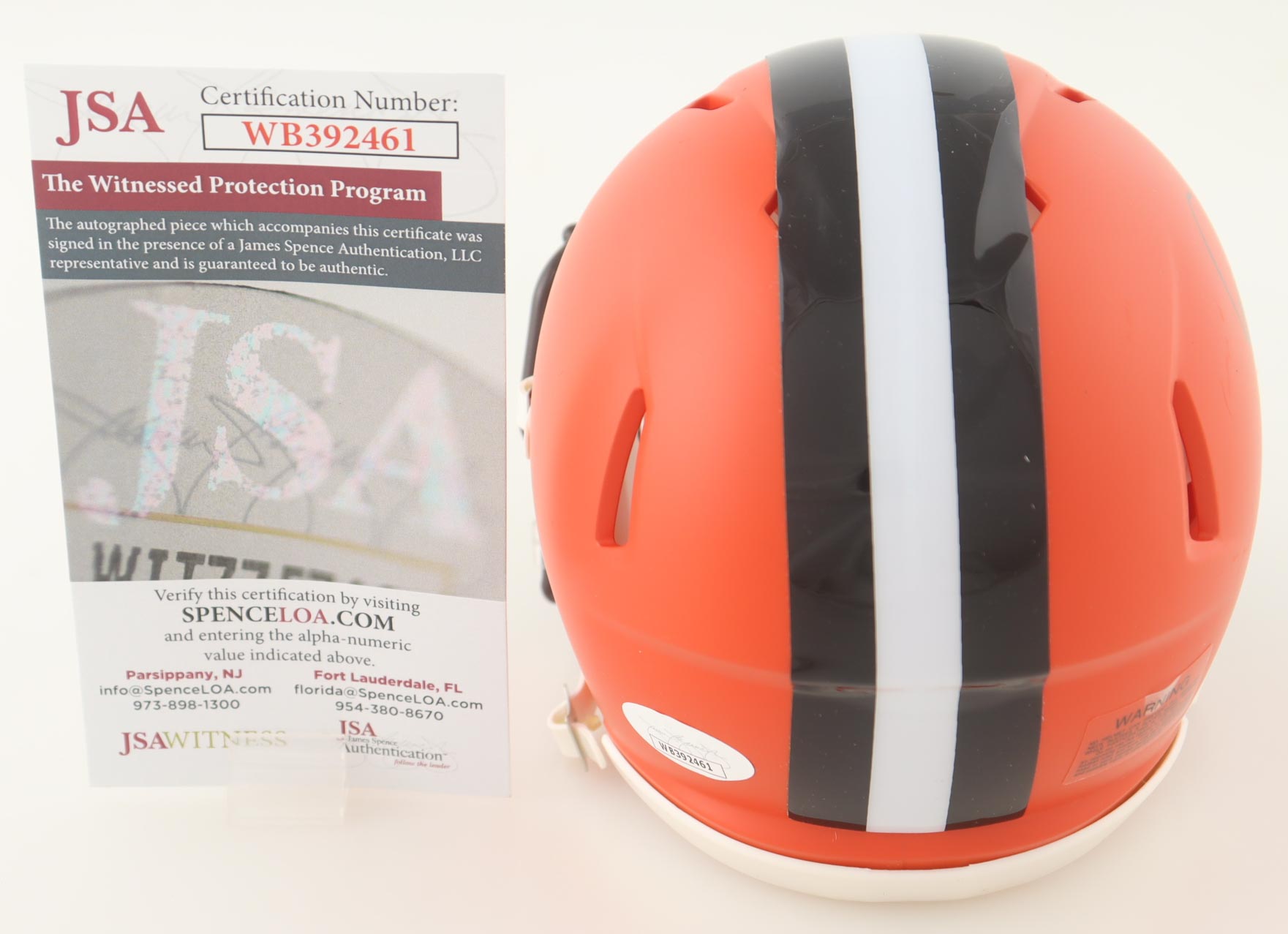 Elijah Moore Signed Browns Speed Mini Helmet (JSA) at PristineAuction.com Elijah Moore Signed Browns Speed Mini Helmet (JSA) at PristineAuction.com