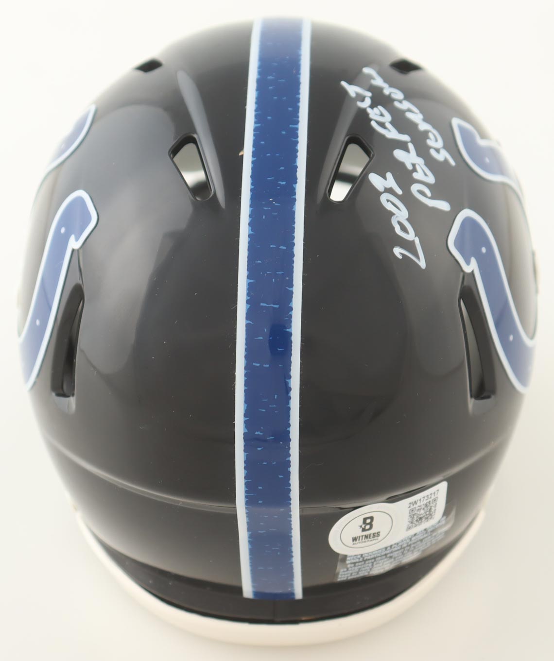 Mike Vanderjagt Signed Colts Speed Mini Helmet Inscribed "2003 Perfect Season" With Field Goal Sketch (Beckett) at PristineAuction.com Mike Vanderjagt Signed Colts Speed Mini Helmet Inscribed "2003 Perfect Season" With Field Goal Sketch (Beckett) at PristineAuction.com