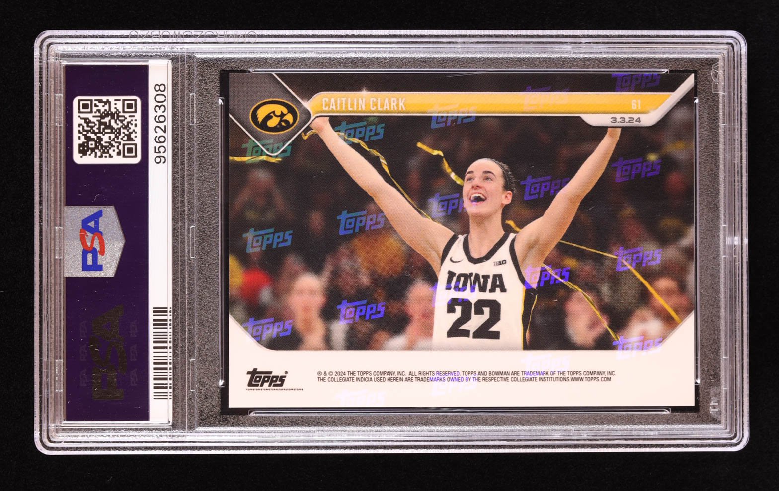 Caitlin Clark 2023-24 Bowman University Now #61 RC (PSA 10) at PristineAuction.com Caitlin Clark 2023-24 Bowman University Now #61 RC (PSA 10) at PristineAuction.com