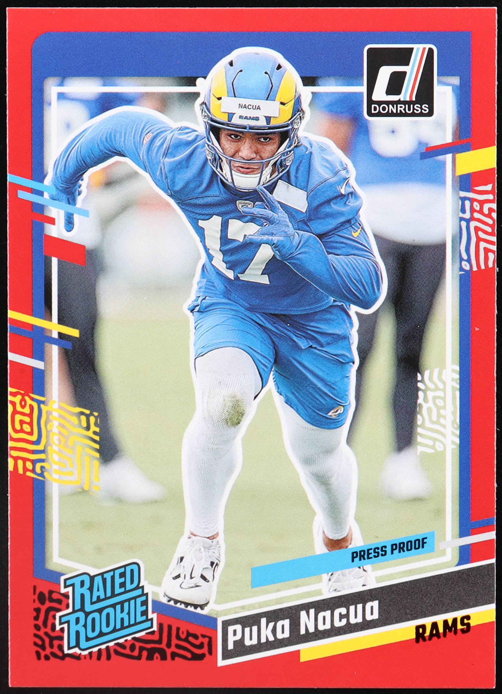 Puka Nacua 2023 Donruss Press Proof Red #357 RR RC at PristineAuction.com Puka Nacua 2023 Donruss Press Proof Red #357 RR RC at PristineAuction.com