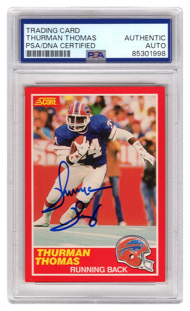 Thurman Thomas Signed 1989 Score #211 RC (PSA) at PristineAuction.com Thurman Thomas Signed 1989 Score #211 RC (PSA) at PristineAuction.com