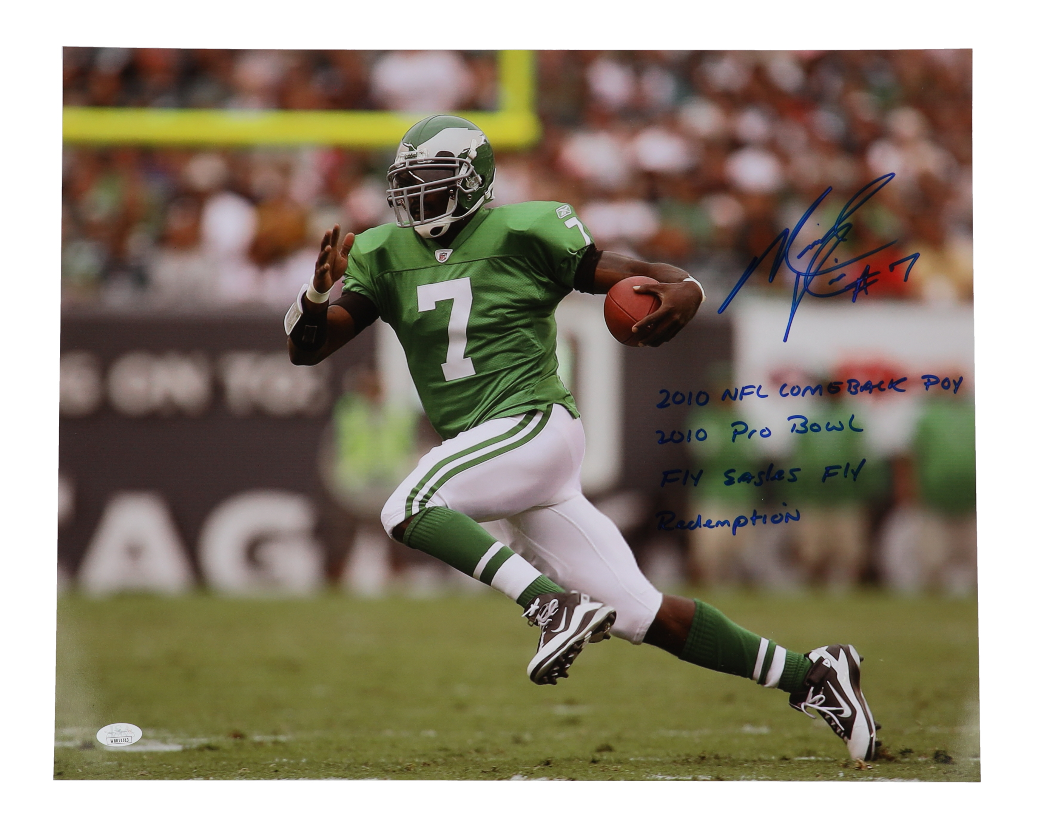 Michael Vick Signed Eagles 16x20 Photo With Multiple Inscriptions (JSA) at PristineAuction.com Michael Vick Signed Eagles 16x20 Photo With Multiple Inscriptions (JSA) at PristineAuction.com