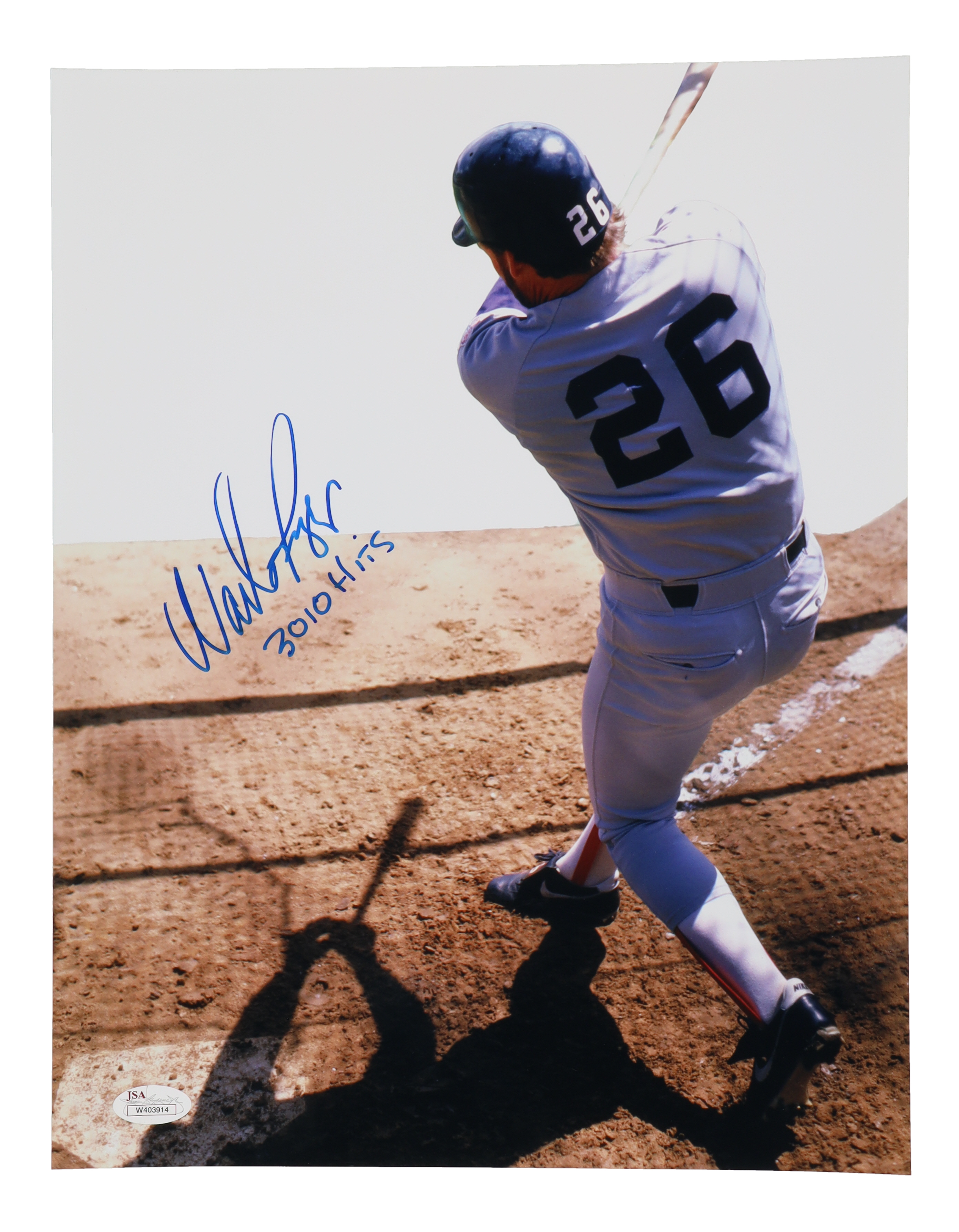 Wade Boggs Signed Yankees 11x14 Photo Inscribed "3010 Hits" (JSA) at PristineAuction.com Wade Boggs Signed Yankees 11x14 Photo Inscribed "3010 Hits" (JSA) at PristineAuction.com
