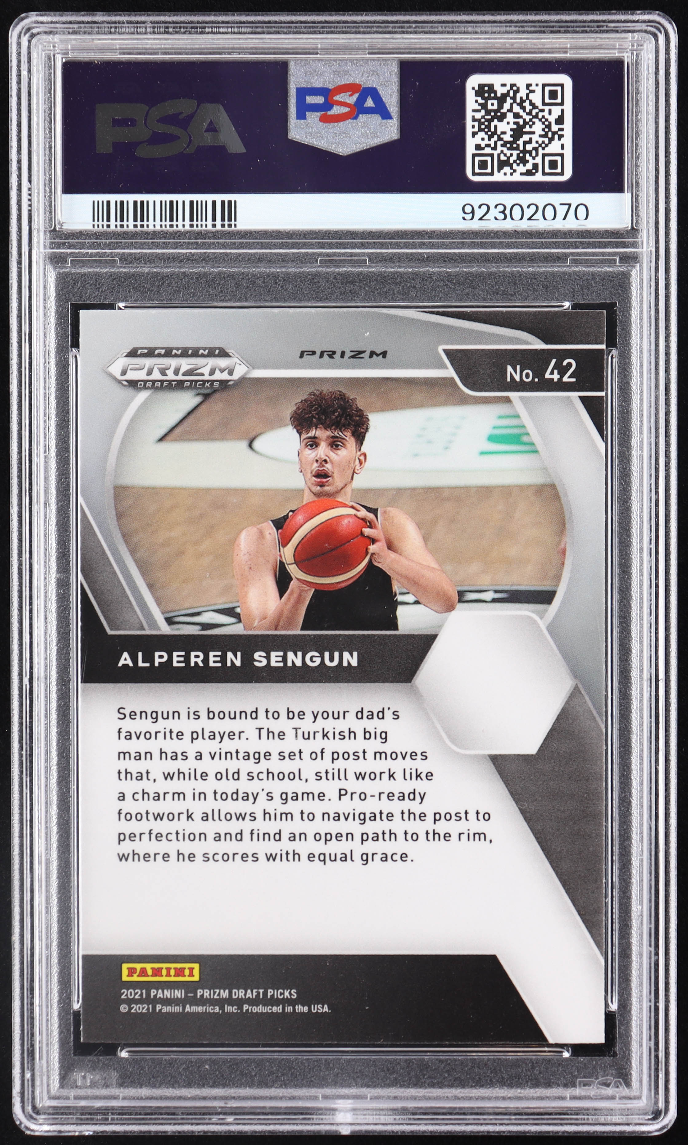 Alperen Sengun 2021-22 Panini Prizm Draft Picks Prizms Orange Ice #42 RC (PSA 9) at PristineAuction.com Alperen Sengun 2021-22 Panini Prizm Draft Picks Prizms Orange Ice #42 RC (PSA 9) at PristineAuction.com