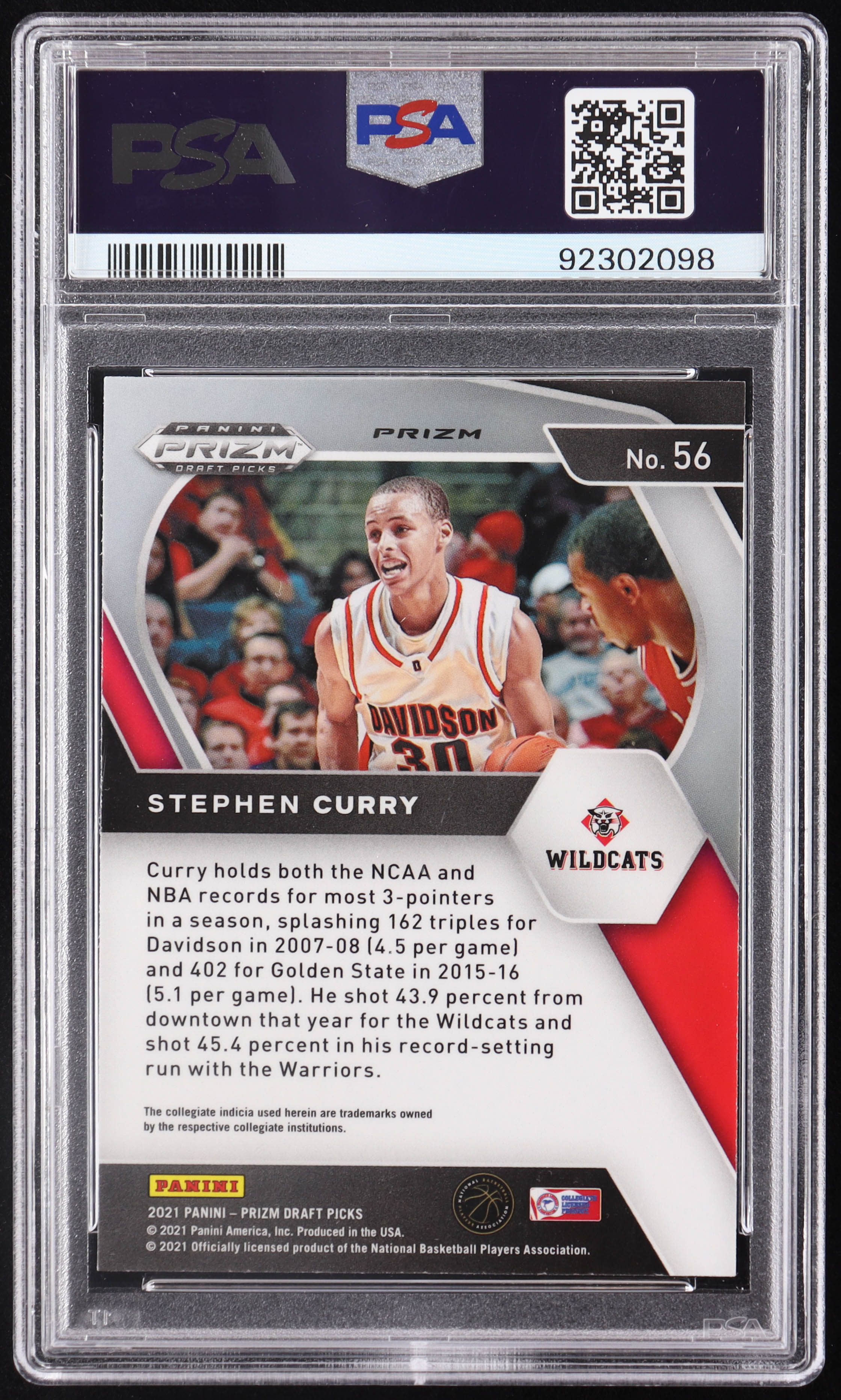 Stephen Curry 2021-22 Panini Prizm Draft Picks Prizms Orange Ice #56 (PSA 9) at PristineAuction.com Stephen Curry 2021-22 Panini Prizm Draft Picks Prizms Orange Ice #56 (PSA 9) at PristineAuction.com