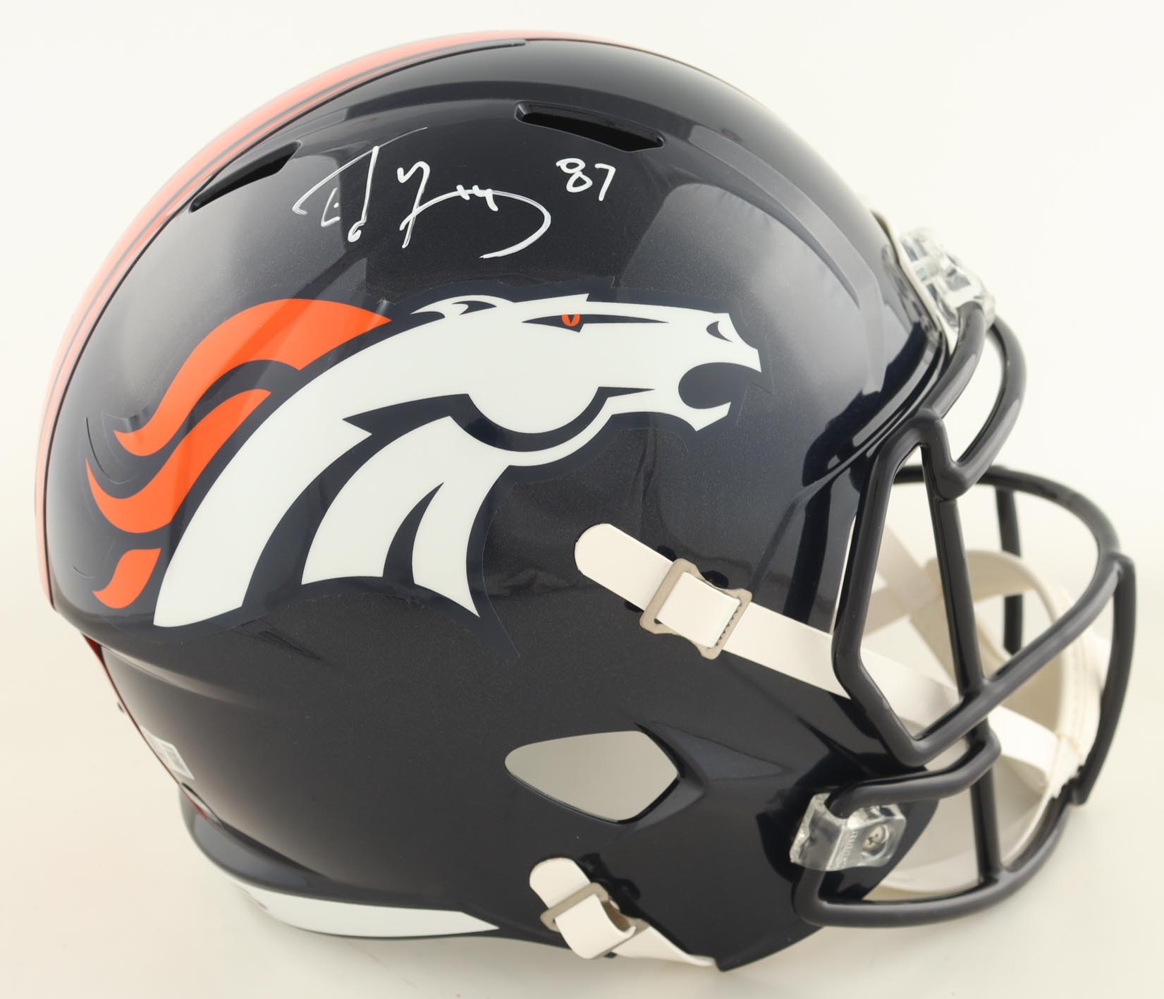 Ed McCaffrey Signed Broncos Full-Size Speed Helmet (Beckett) at PristineAuction.com Ed McCaffrey Signed Broncos Full-Size Speed Helmet (Beckett) at PristineAuction.com