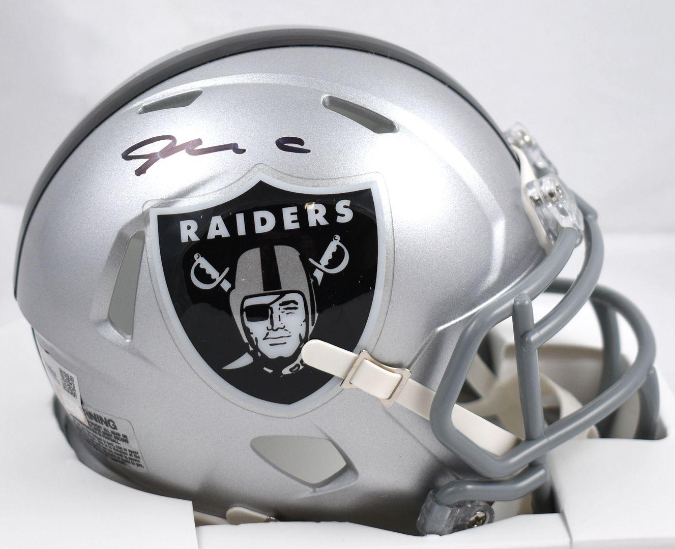 Maxx Crosby Signed Raiders Speed Mini Helmet (Fanatics) at PristineAuction.com Maxx Crosby Signed Raiders Speed Mini Helmet (Fanatics) at PristineAuction.com