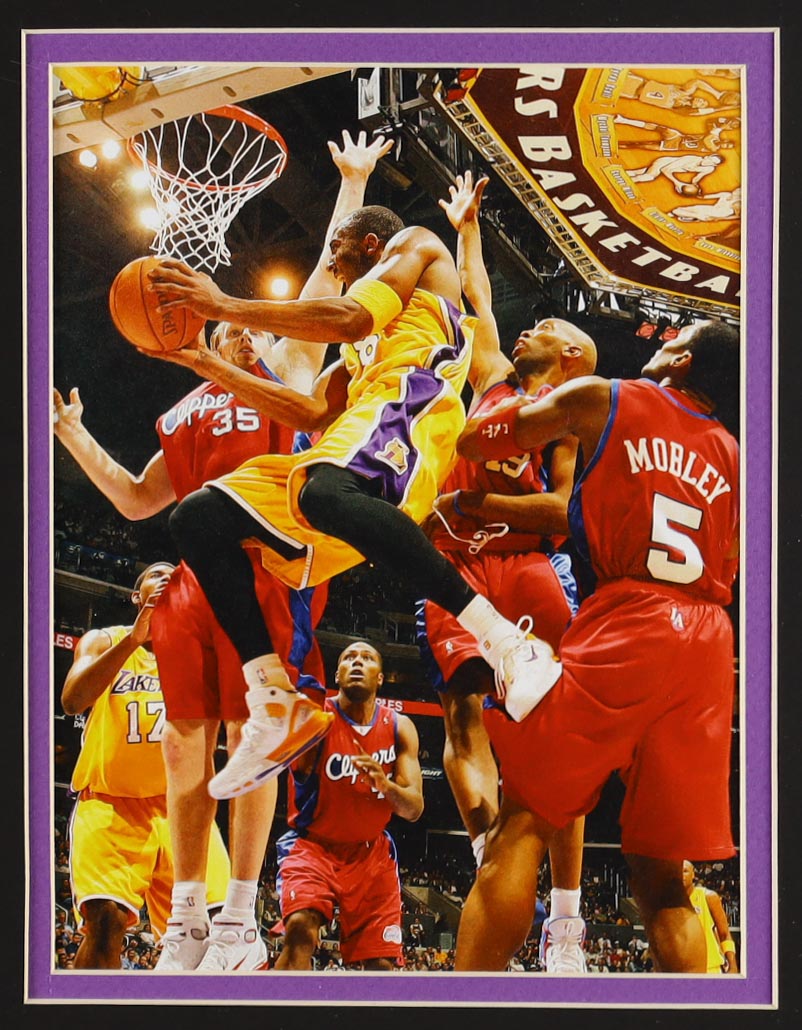 Kobe Bryant Lakers Custom Framed Jersey Display With Set of (4) NBA Championship Pins, (2) Cloth Team Logo Patches & (2) Photos at PristineAuction.com Kobe Bryant Lakers Custom Framed Jersey Display With Set of (4) NBA Championship Pins, (2) Cloth Team Logo Patches & (2) Photos at PristineAuction.com