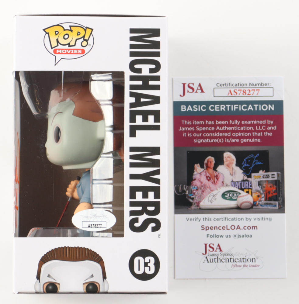 Nick Castle Signed "Halloween" #03 Michael Myers Funko Pop! Vinyl Figure Inscribed "The Shape" (JSA) at PristineAuction.com Nick Castle Signed "Halloween" #03 Michael Myers Funko Pop! Vinyl Figure Inscribed "The Shape" (JSA) at PristineAuction.com
