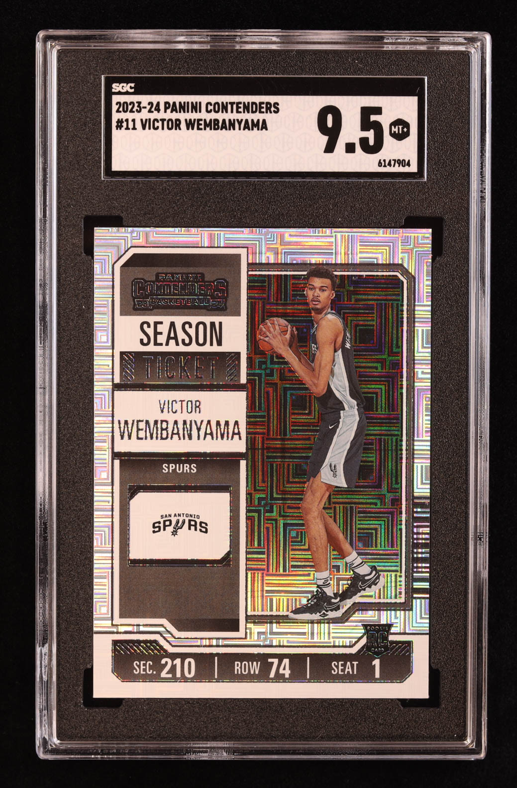 Victor Wembanyama 2023-24 Panini Contenders #11 RC (SGC 9.5) at PristineAuction.com Victor Wembanyama 2023-24 Panini Contenders #11 RC (SGC 9.5) at PristineAuction.com