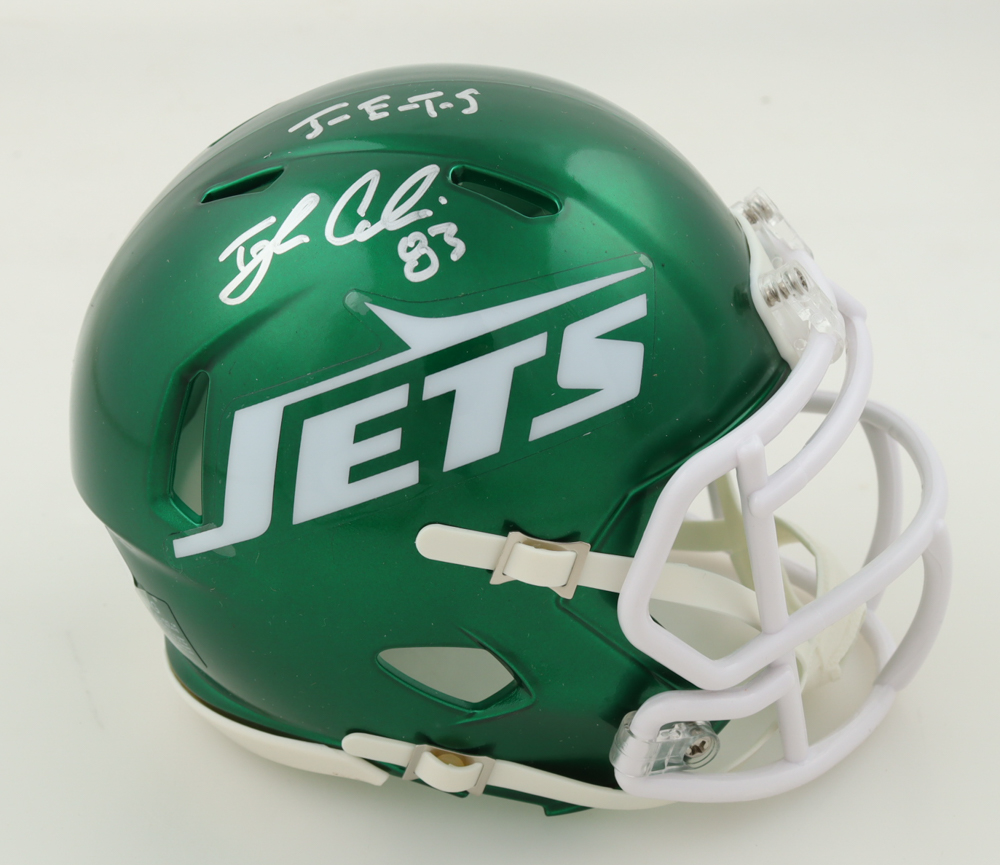Tyler Conklin Signed Jets Speed Mini Helmet Inscribed "J-E-T-S" (JSA) at PristineAuction.com Tyler Conklin Signed Jets Speed Mini Helmet Inscribed "J-E-T-S" (JSA) at PristineAuction.com