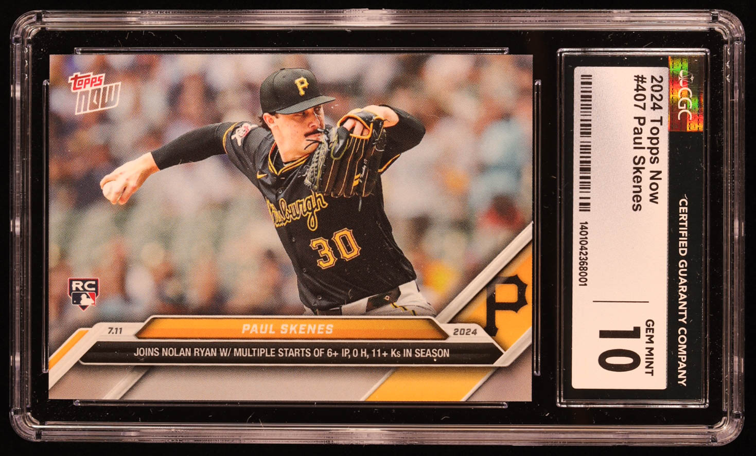 Paul Skenes 2024 Topps Now #407 RC (CGC 10) at PristineAuction.com Paul Skenes 2024 Topps Now #407 RC (CGC 10) at PristineAuction.com