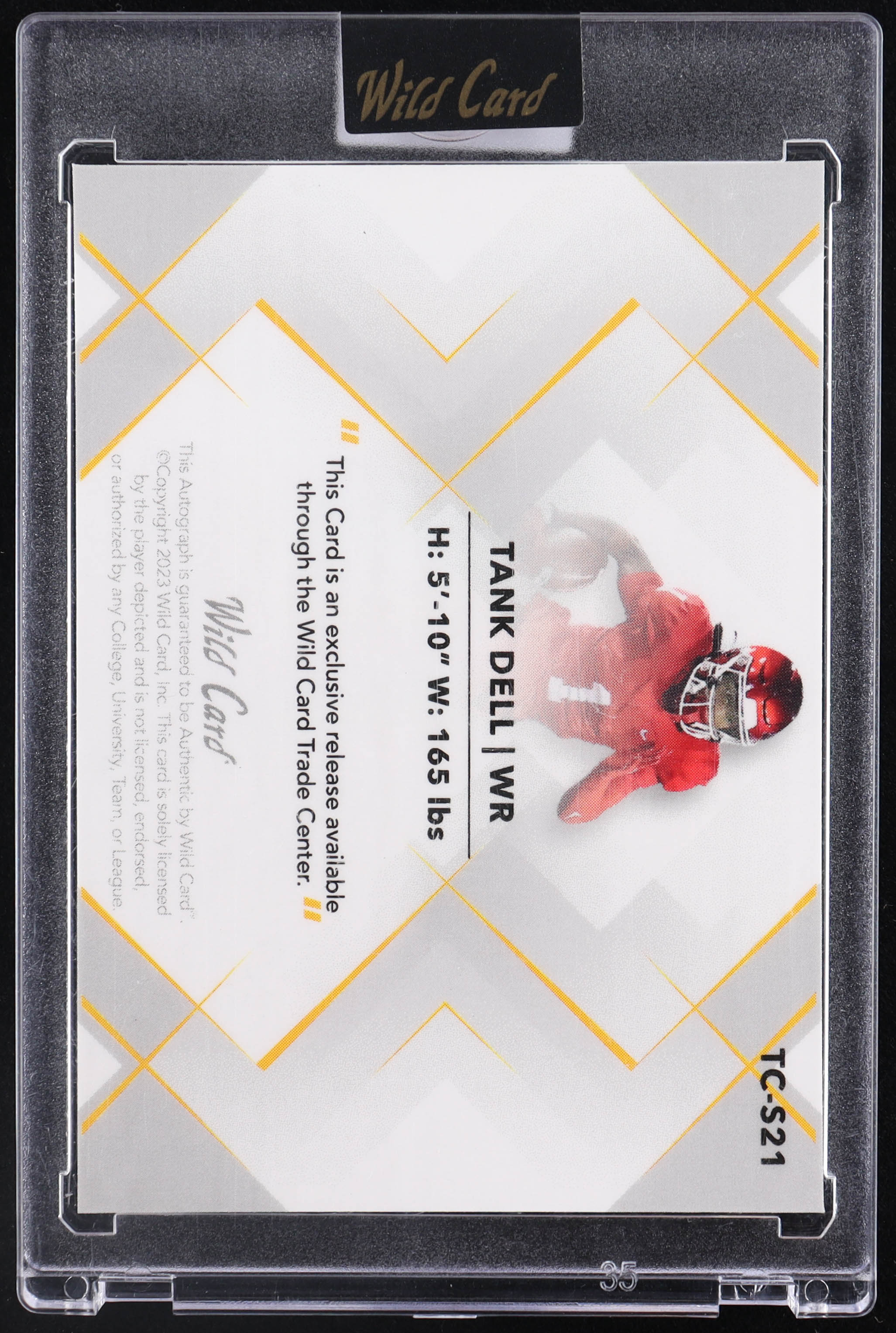 Tank Dell 2023 Wild Card Autographs Prismatic Silver #TCS21 RC #1/5 at PristineAuction.com Tank Dell 2023 Wild Card Autographs Prismatic Silver #TCS21 RC #1/5 at PristineAuction.com